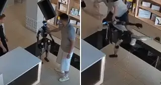Robot 'se rebela' contra cliente en Rusia tras ser empujado; esto ocurrió (VIDEO)
