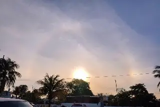 Sorprende halo solar en Veracruz