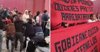 Normalistas dan 'portazo' en evento de Sheinbaum en Hidalgo; esto ocurrió