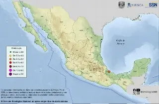 Sismo de magnitud 4.0 en Alvarado, Veracruz
