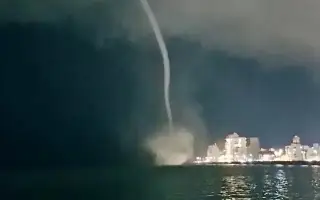 ¡Precaución! Podrían formarse trombas marinas en costas de Veracruz