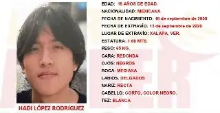 Activan Alerta Amber por desaparición de adolescente en Xalapa