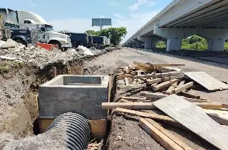 Así avanza el puente de acceso al puerto de Veracruz; esto falta