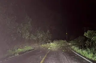 Cierre total en carretera de la Barranca Matlacobatl en Teocelo por lluvias
