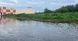 ¡Precaución! Lluvia deja fuerte encharcamiento en este punto de Veracruz