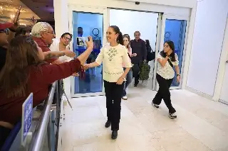 Llega Claudia Sheinbaum a Veracruz