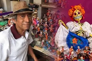 Milburgo Treviño homenajea al mercado Unidad Veracruzana con su tradicional altar de muertos 