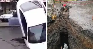 Gobierno de CDMX se deslinda de socavón donde cayó un auto