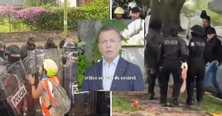Pablo Lemus reconoce uso excesivo de la fuerza en protesta por el agua frente a Casa Jalisco