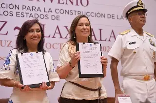 Buscan frenar la delincuencia: Veracruz y Tlaxcala firman acuerdo de seguridad