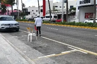 Prohibido apartar estacionamiento en Veracruz; estas son las multas