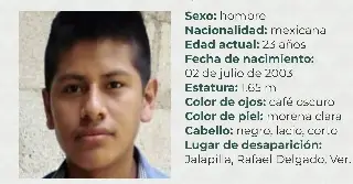 Buscan a Misael Sánchez, desaparecido en Veracruz