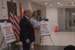 Trump y la primera dama votan de manera anticipada en Palm Beach para las elecciones