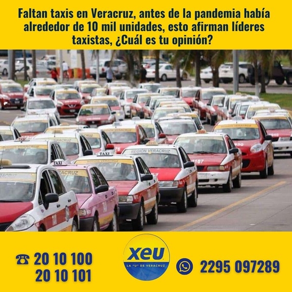 Imagen Faltan taxis en Veracruz, antes de la pandemia había alrededor de 10 mil unidades, esto afirman líderes taxistas, ¿Cuál es tu opinión?