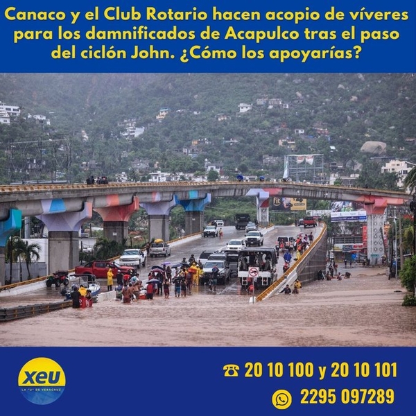 Imagen #SondeoXEU Canaco y el Club Rotario de #Veracruz hacen acopio de víveres para los damnificados de Acapulco tras el paso del ciclón John. ¿Cómo los poyarías?