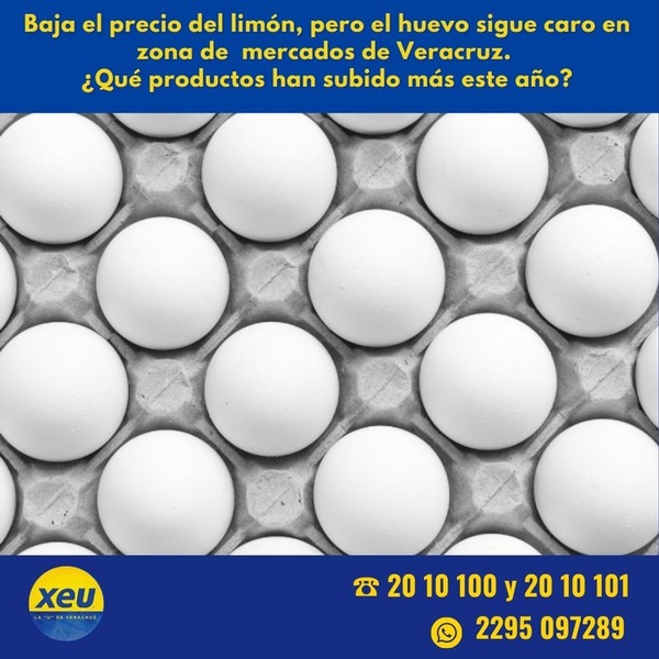 Imagen #SondeoXEU Baja el precio del limón, pero el huevo sigue caro en zona de  mercados de #Veracruz.  ¿Qué productos han subido más este año?