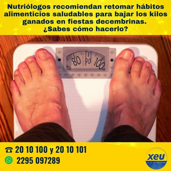 Imagen #SondeoXEU Nutriólogos recomiendan retomar hábitos alimenticios saludables para bajar los kilos ganados en fiestas decembrinas. ¿Sabes cómo hacerlo?