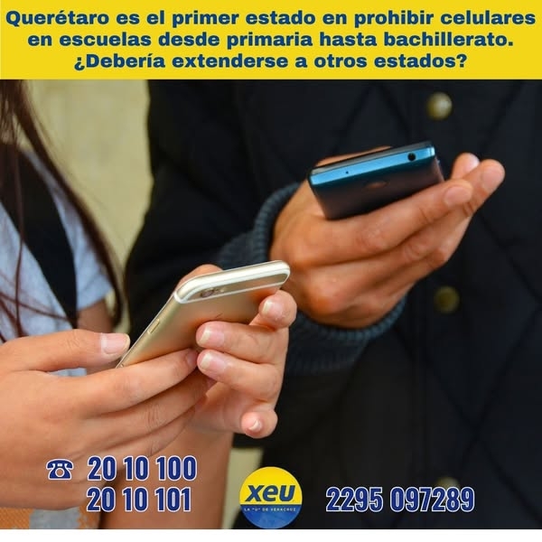 Imagen Querétaro es el primer estado en prohibir celulares en escuelas desde primaria hasta bachillerato. ¿Debería extenderse a otros estados?