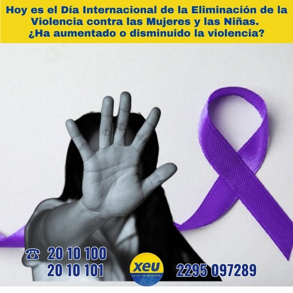 Imagen Hoy es el Día Internacional de la Eliminación de la Violencia contra las Mujeres y las Niñas. ¿Ha aumentado o disminuido la violencia?