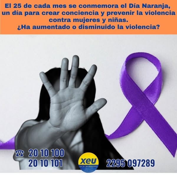 Imagen El 25 de cada mes se conmemora el Día Naranja, un día para crear conciencia y prevenir la violencia contra mujeres y niñas. ¿Ha aumentado o disminuido la violencia?