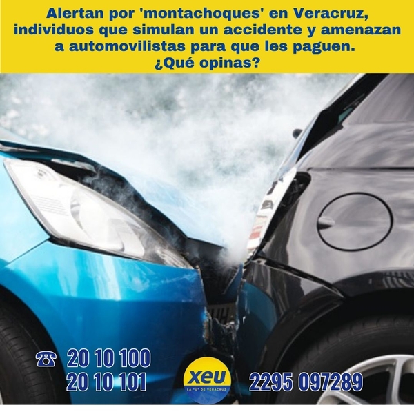 Imagen Alertan por 'montachoques' en Veracruz, son individuos que simulan un accidente y amenazan a automovilistas para que les paguen. ¿Qué opinas?