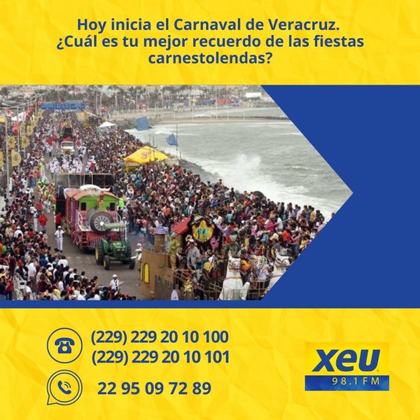 Imagen Hoy inicia el #CarnavalDeVeracruz. ¿Cuál es tu mejor recuerdo de las fiestas carnestolendas? #SondeoXEU