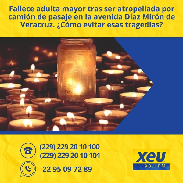 Imagen Fallece adulta mayor tras ser atropellada por camión de pasaje en la avenida Díaz Mirón de Veracruz. ¿Cómo evitar esas tragedias? 