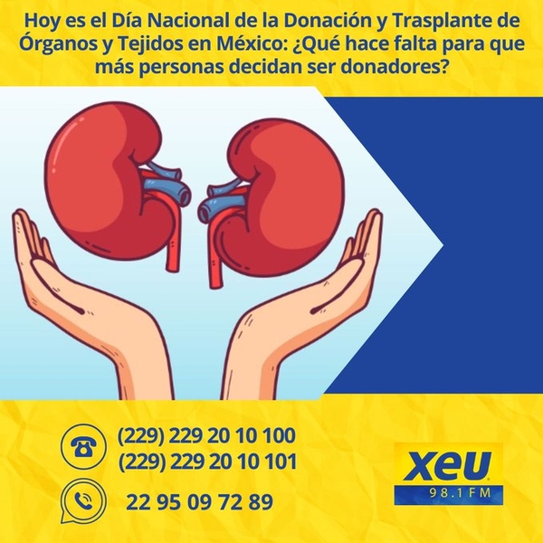 Imagen  Hoy es el Día Nacional de la Donación y Trasplante de Órganos y Tejidos en México: ¿Qué hace falta para que más personas decidan ser donadores? #SondeoXEU