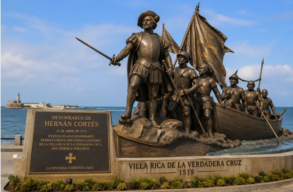 Imagen La Fundación de la Crónica de Veracruz propone construir un monumento que recuerde el desembarco de Cortés en 1519, para fundar lo que hoy es Veracruz. ¿Qué opinas?