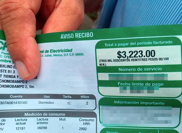 Imagen Mientras en una casa de Veracruz el recibo de luz llega por $2,000, en Tabasco pagan $830, por el mismo consumo, según un estudio del Colegio de Ingenieros Mecánicos Electricistas. ¿Qué opinas?